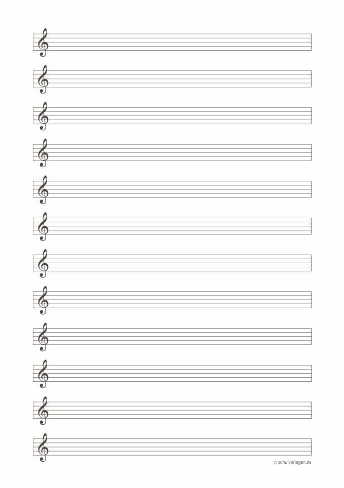 Notenlinien mit Violinschlüssel