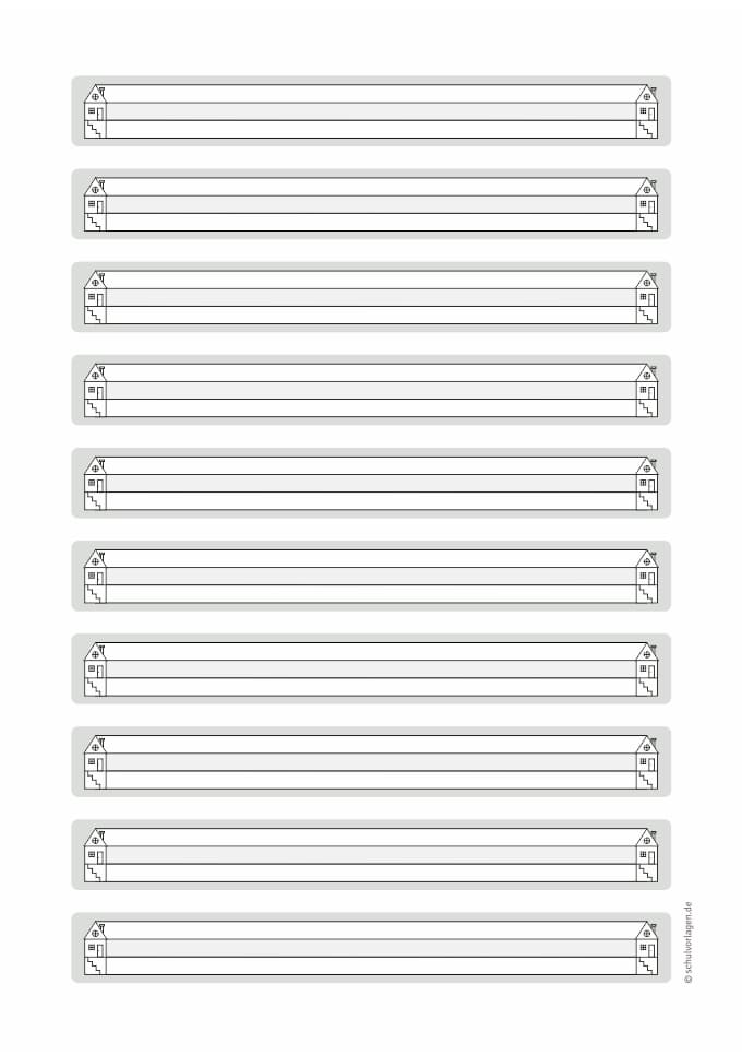 Lineatur DIN A4 für die 1. Klasse mit Schreiblernhaus