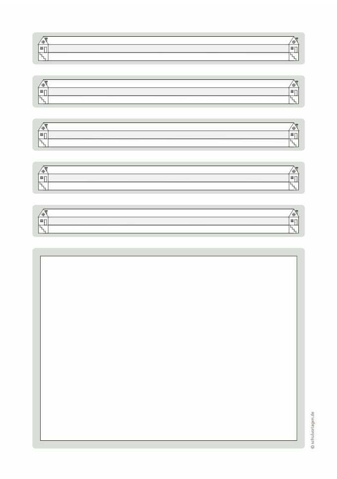 Lineatur 1G: Geschichtenblatt mit Platz zum Bebildern von Geschichten
