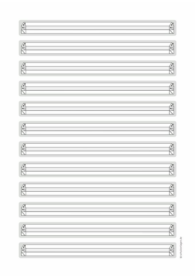 Lineatur 2 mit Schreiblernhaus