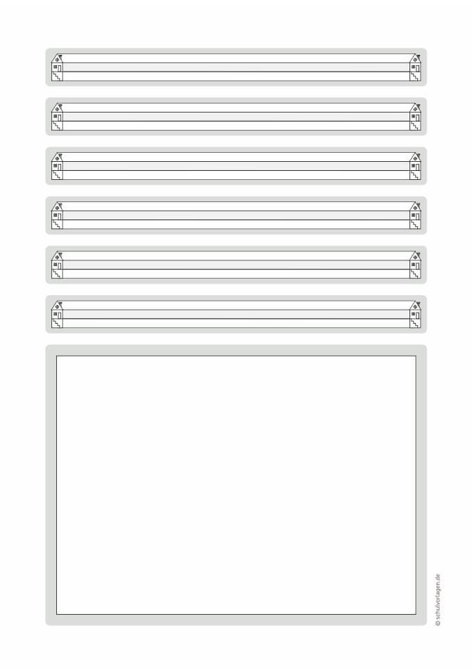 Lineatur 2G: Geschichtenblatt mit Platz zum Bebildern von Geschichten