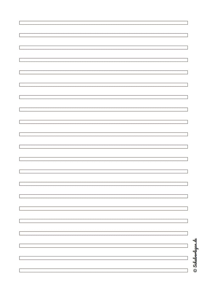 Lineatur DIN A4 für die 3. Klasse