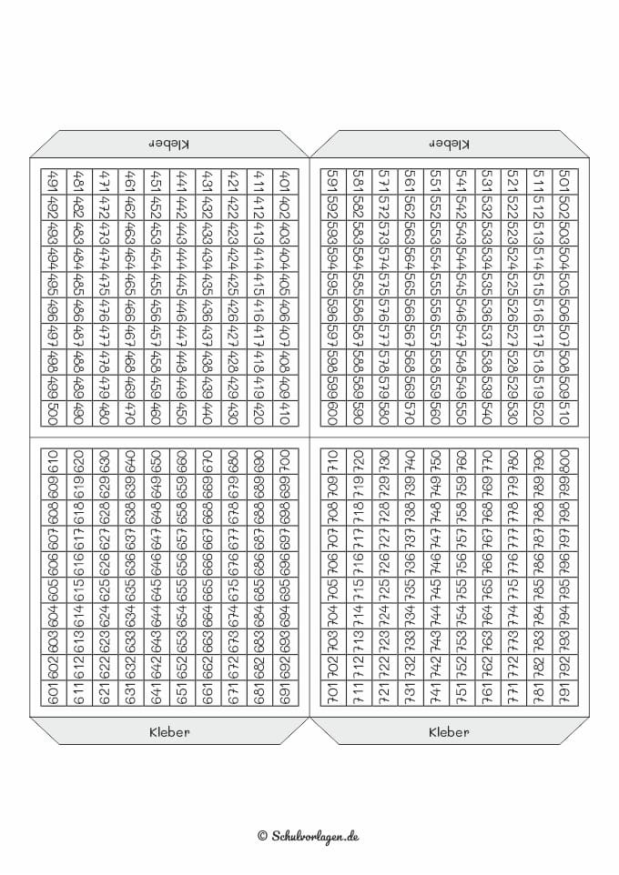 Tausenderbuch 500 - 800