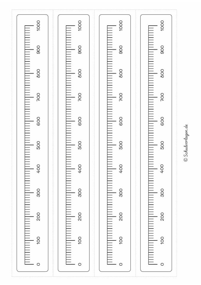 Zahlenstrahl 1000